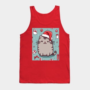 Pu-sheen Santa kitty Tank Top